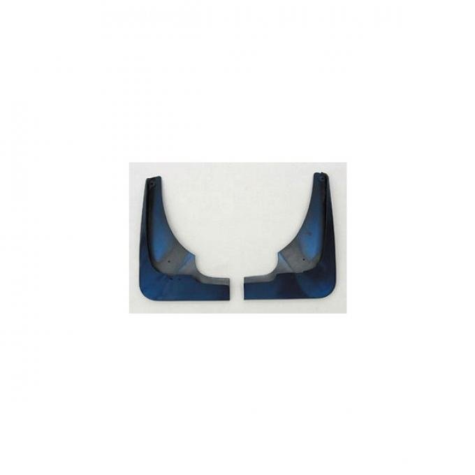Corvette Splash Guards, Body Contoured, Rear, Electron Blue, Altec, 2002-2003
