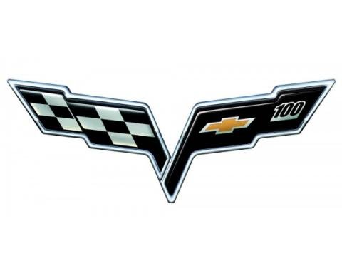 Corvette C6 Metal Sign, 100th, 32" x 12"