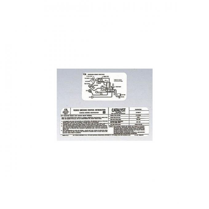 Corvette Emisson Control Decal, L48, For Cars With AutomaticTransmission, California, 1979