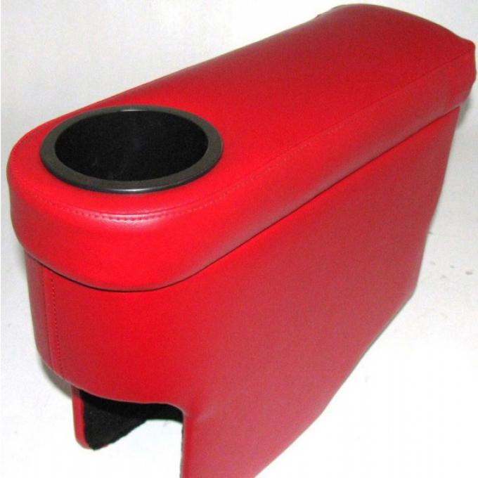 Corvette Center Console, Custom, With Cup Holder, Red, 1963-1964