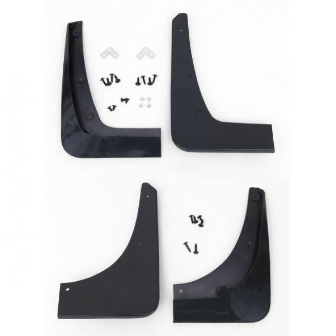 Corvette Splash Guards, Body Contoured, Front & Rear, CyberGray, Altec, 2009-2013