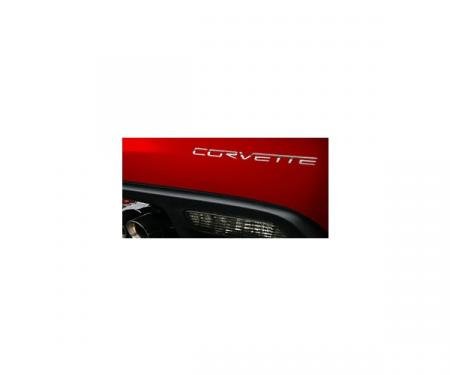 Corvette Rear Bumper Letter Set, Polished Stainless Steel, 2005-2013