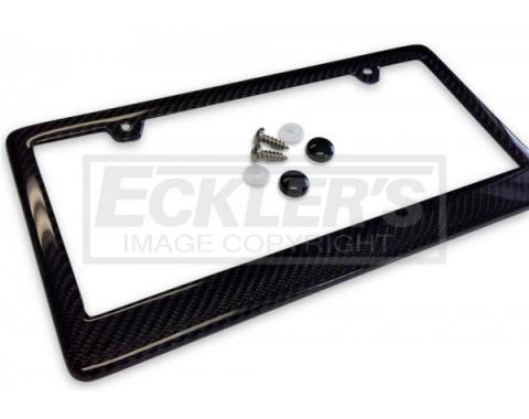 Corvette Carbon Fiber License Plate Frame, Rear, 2005-2013