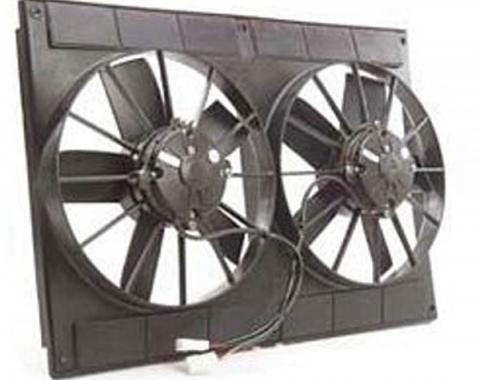 Corvette Dual Electric Fans, 11", Be Cool, 1969-1982