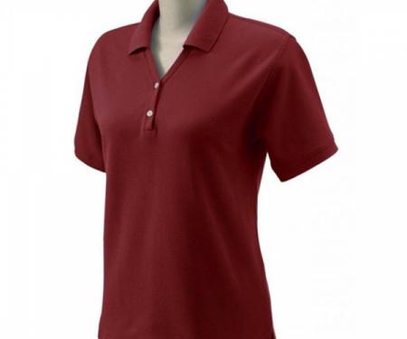 C6 2005-2013 Women's Custom Embroidered Pima Cotton Polo, Red, S-4X