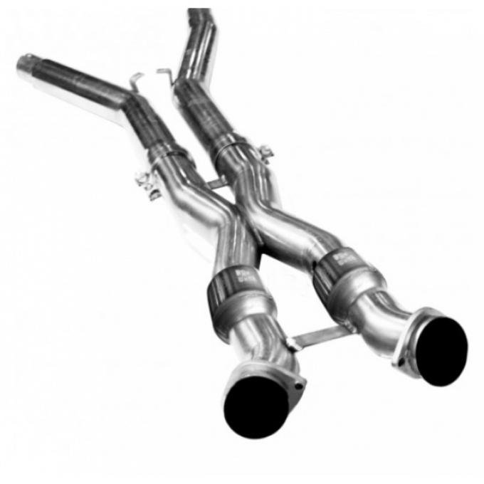 Corvette 3"xOEM Stainless Steel Green Catted X-Pipe, 2005-2008