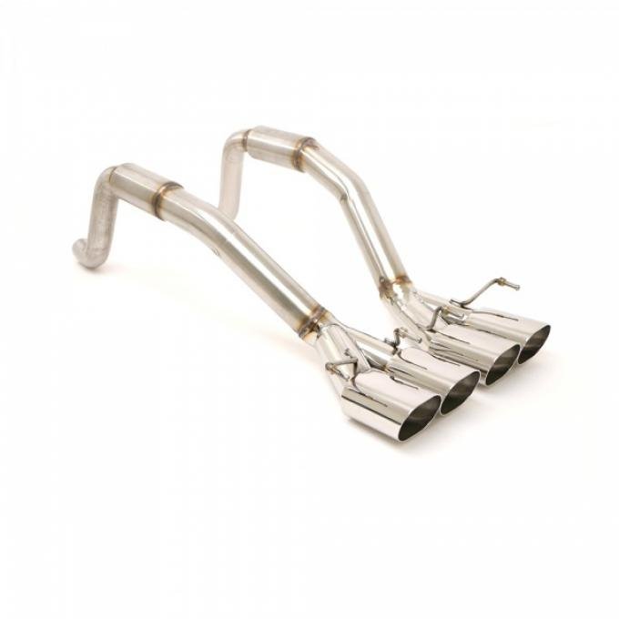 Corvette B&B Triflo Exhaust System, Bullet 4.5" Oval Tips, 2005-2008