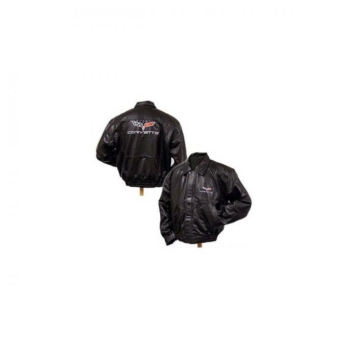 Corvette Lambskin Bomber Jacket, With C6 Logo | X-Large