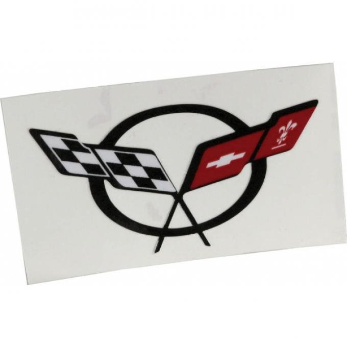 Corvette Steering Wheel Decal, Black, 1997-2004