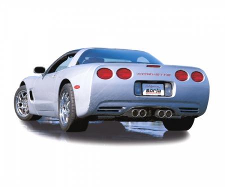 Borla Exhaust System, Sport S-Type Series, With Quad Round Tips| 140038 Corvette 1997-2004