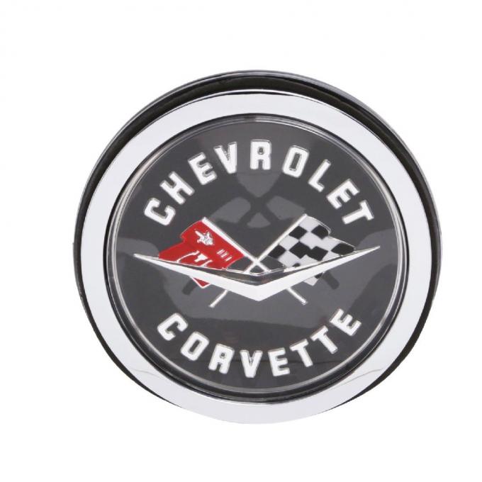 Trim Parts 62 Corvette Rear Emblem Assembly, Trimmed in Silver, Each 5087AS