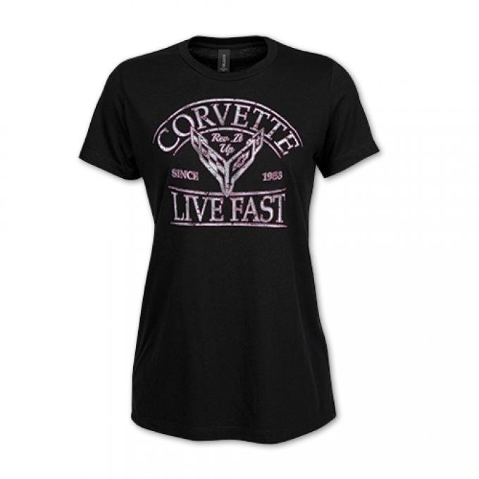 Ladies 2020 Corvette Live Fast T-Shirt