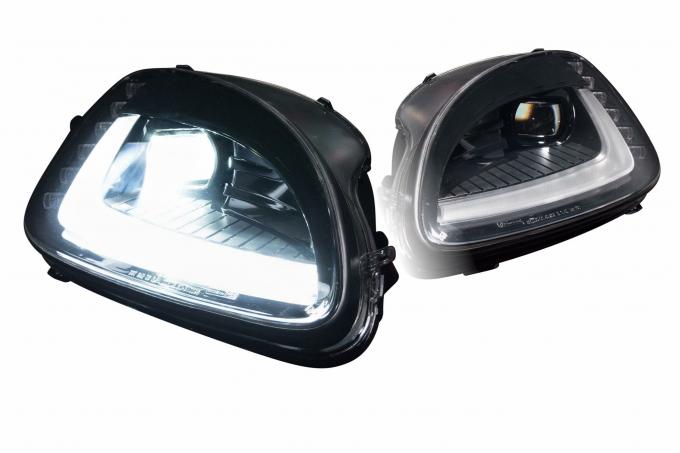 Morimoto 2005-2013 Chevrolet Corvette Black DRL Bar Projector LED Headlight and Taillight Set