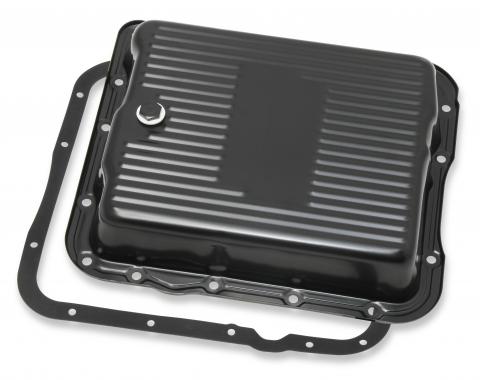 Mr. Gasket Transmission Oil Pan, Black Steel 9767BMRG