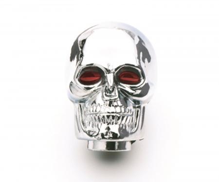 Mr. Gasket Shifter Knob, Chrome, Skull with Red Eyes 9628