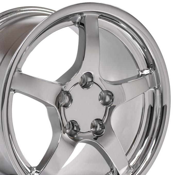 OE Replica Wheels CV05 - 18" Replica Wheel CV05 Fits Chevrolet Corvette - C5 Rim 18x9.5 Deep Dish Chrome CV05-D18095-5475-54C
