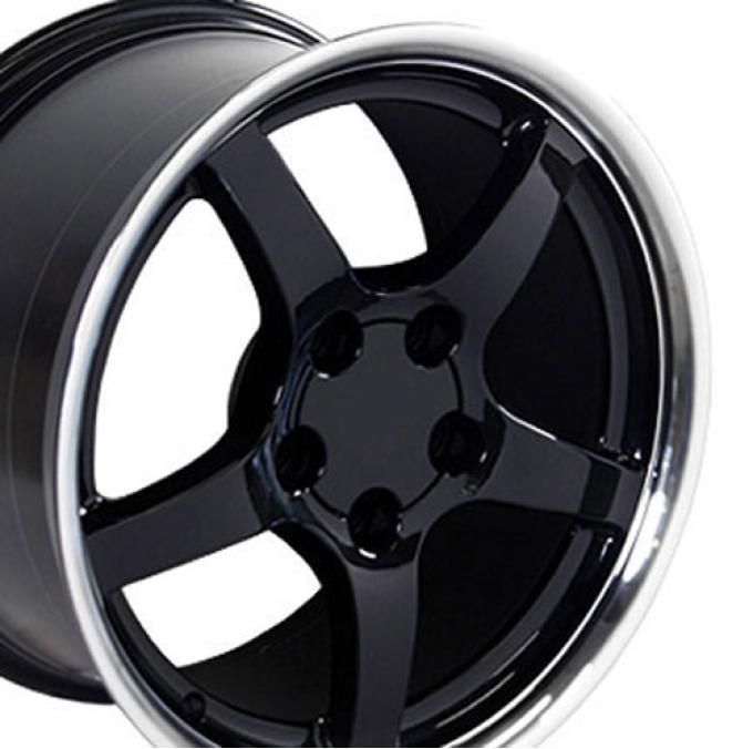 OE Replica Wheels CV05 - 18" Replica Wheel CV05 Fits Chevrolet Corvette - C5 Rim 18x9.5 Deep Dish Black W CV05-D18095-5475-54BM