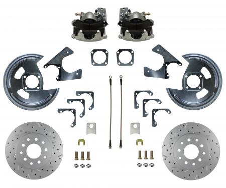 Leed Brakes Rear Disc Brake Kit with Drilled Rotors and Zinc Plated Calipers RC1004X