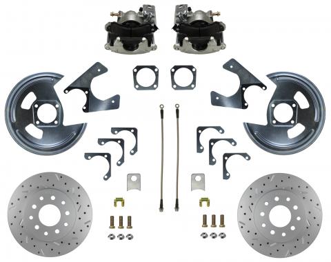 Leed Brakes Rear Disc Brake Kit with Drilled Rotors and Zinc Plated Calipers RC1004X
