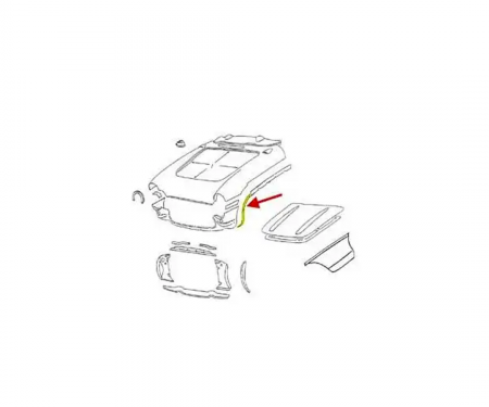 Corvette Wheel Opening Bonding Strip, Front, Left, 1956-1957