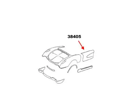 Corvette Door Skin, Left, Outer, 1956-1960