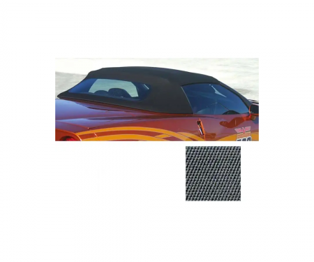 Corvette Convertible Top, Cloth, Titanium Twill Fast II, With Hard Rear Window, 2005-2013