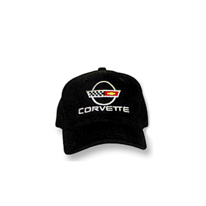 C4 Corvette Black Low Profile Cotton Brushed Twill Hat