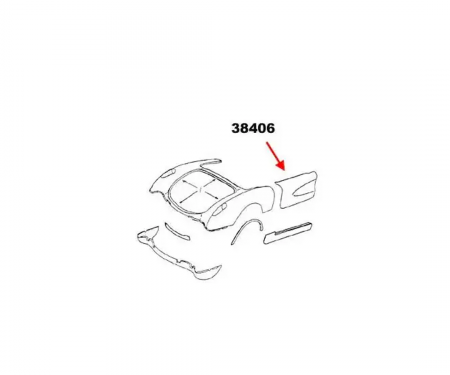 Corvette Door Skin, Outer, Right, 1956-1960