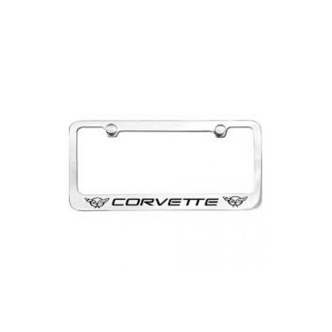 Corvette Elite License Frame, 97-04 Corvette Word with Dual Logo