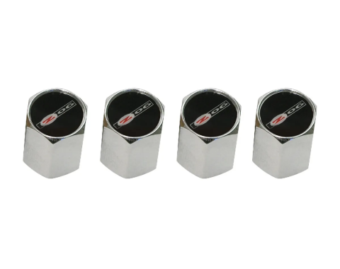 Corvette Valve Stem Caps, Chrome with Z06