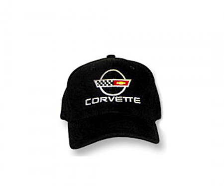 C4 Corvette Black Low Profile Cotton Brushed Twill Hat