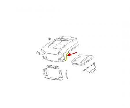 Corvette Wheel Opening Bonding Strip, Right, 1956-1957