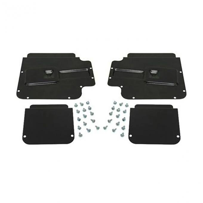 Corvette Door Access Plate Set, with Fasteners, 4 Piece, 1962