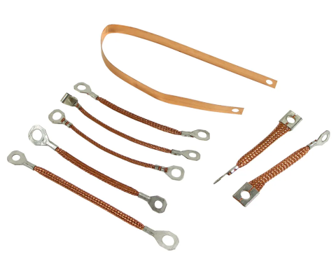 Corvette Ground Strap Kit, Standard Exhaust, 1963