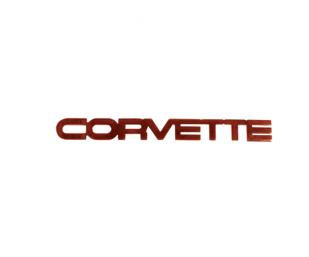 Corvette Emblem, Rear Acrylic Red, 1984-1990