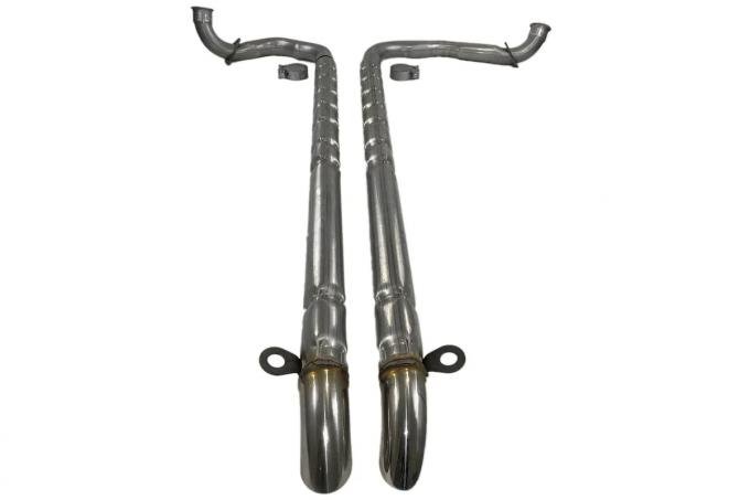 Corvette Side Exhaust Mufflers, Big Block, Aluminized Steel 2-1/2" (Original GM Sound), 1965-1967