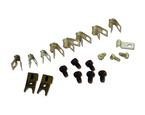 Corvette Brake Line Clip/Screw Set, Correct, 1967