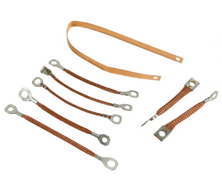 Corvette Ground Strap Kit, Standard Exhaust, 1963