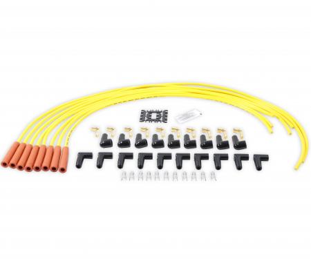 Accel Spark Plug Wire Set, 8mm, Yellow with Orange Straight Boots 4038