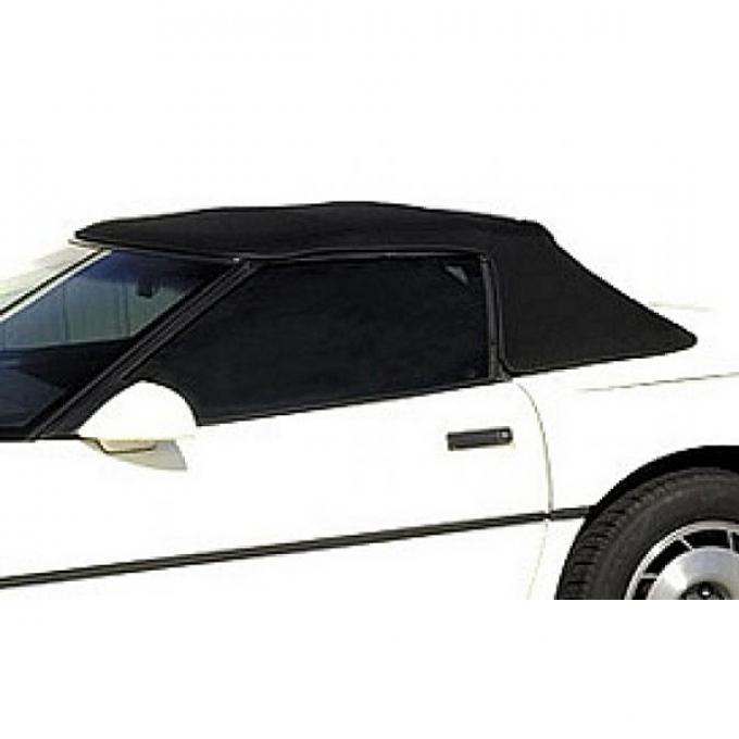 Corvette Convertible Cloth Top, With Hard Window & Heat Defroster, Black, 1986-1996