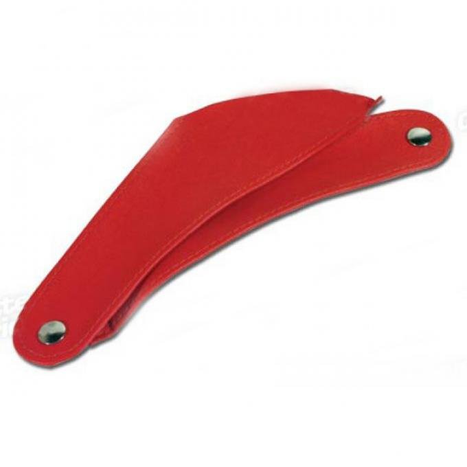 Corvette Convertible Top Lid Tabs, Red (02), 1956-1957