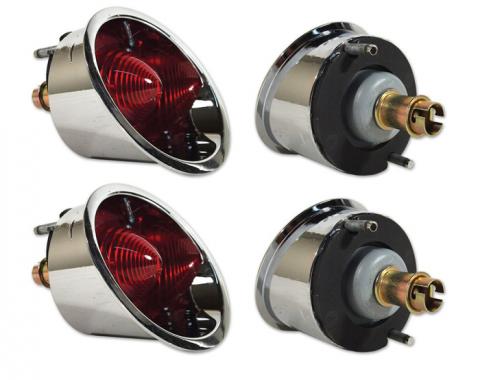 61-62 Corvette Rear Tail Light Assembly, Set of 4