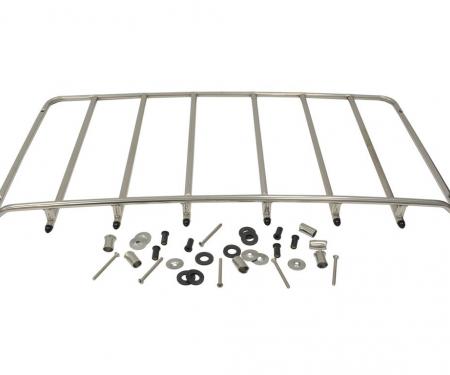 Corvette Luggage Rack 6-Hole Stainless Steel, 1968-1977