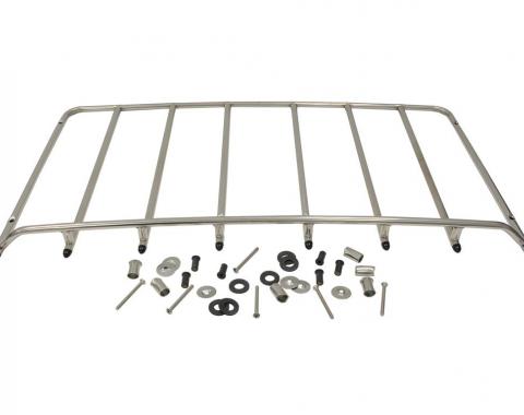 Corvette Luggage Rack 6-Hole Stainless Steel, 1968-1977