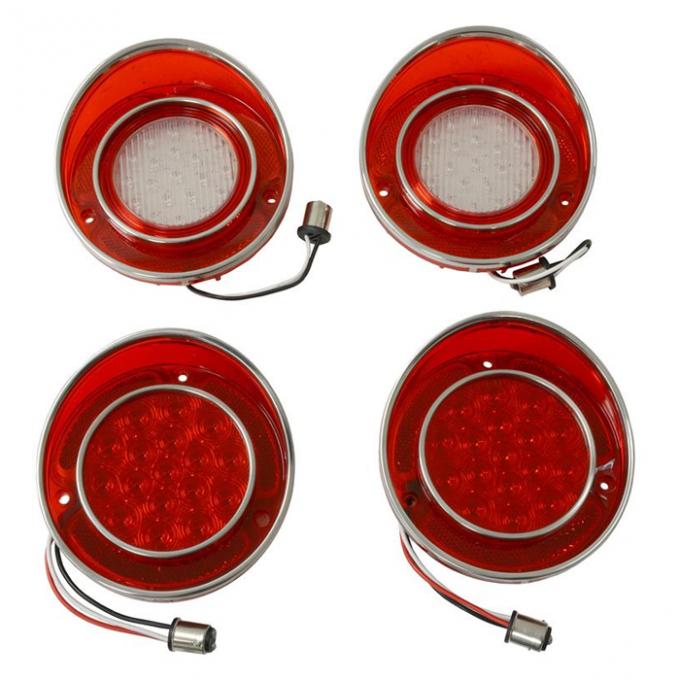 Corvette LED Tail Lamp Set with Backup Lights, 1968-1973