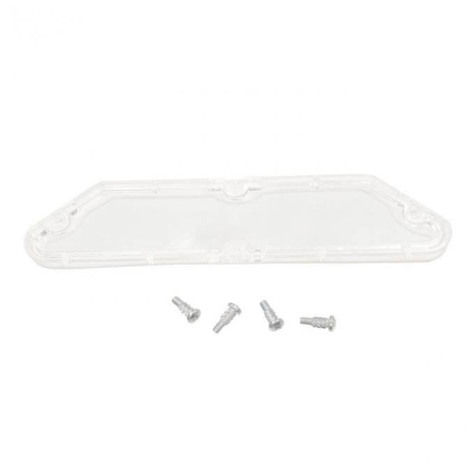 Corvette License Plate Light Lens with Gasket & Screws, Correct, 1961-1967
