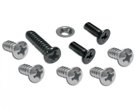 Corvette Center Gauge Console Screw Set, 9 Piece, 1968-1976