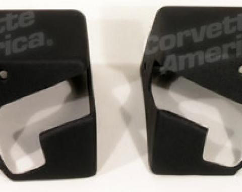 Corvette Top Storage Bracket Covers, Black, 1989-1996