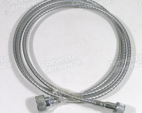 Corvette 68" Show Quality Speedometer Cable, Steel Case, 1953-1962