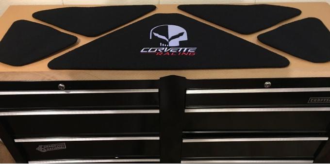 Corvette Trunk Lid Inner Liner, Jake Skull, Black, 5 Piece, 2014-2019